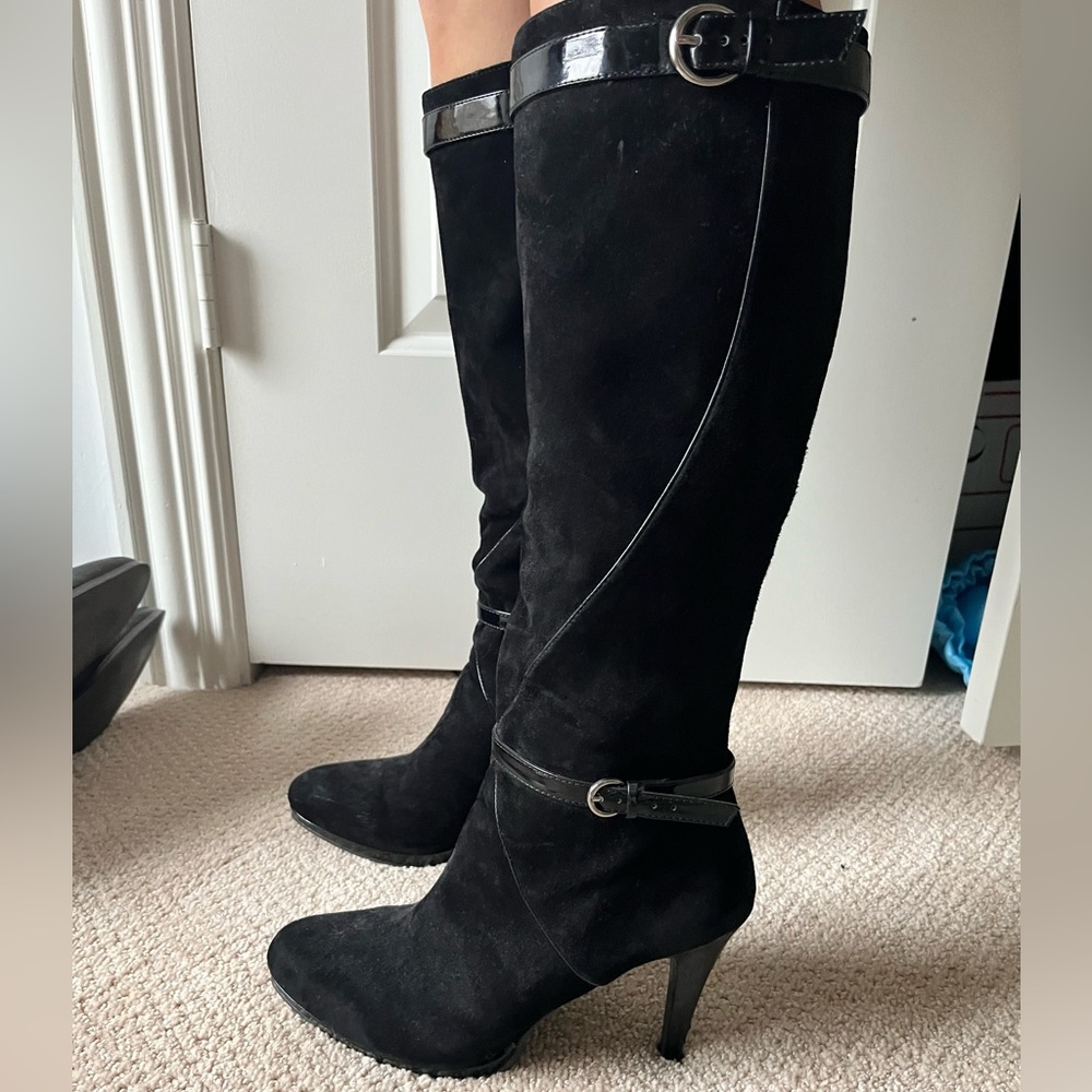 Leather heeled boots